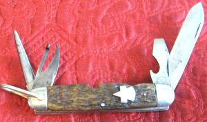 KEEN KUTTER 4 bl SCOUT KNIFE w/SABRE Blade Pattern # 6559