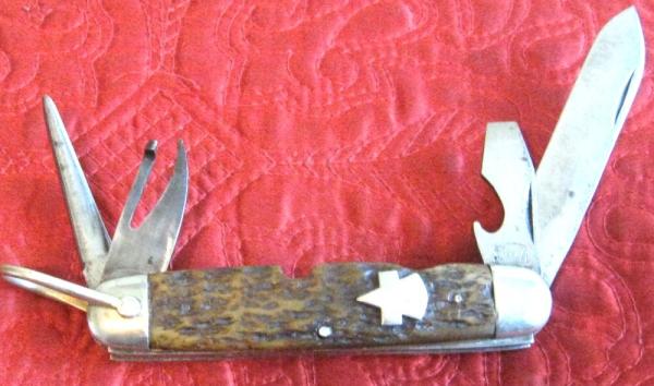 KEEN KUTTER 4 bl SCOUT KNIFE w/SABRE Blade Pattern # 6559 KEEN KUTTER 4 bl SCOUT KNIFE w/SABRE Blade Pattern # 6559