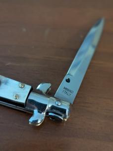 18CM-7 INCH PICKLOCK MADE IN MANIAGO ITALY BAYONET STILETTO IN UNUSUALLY COLORFUL BRAZILIAN HORN 18CM-7 INCH PICKLOCK MADE IN MANIAGO ITALY BAYONET STILETTO IN UNUSUALLY COLORFUL BRAZILIAN HORN