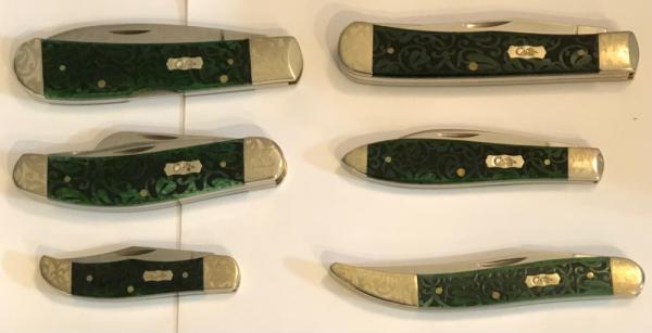 New In Original Boxes 2020 Case Set of 6 Tony Bose Image xx Etched Ivy in Bermuda Green Bone New In Original Boxes 2020 Case Set of 6 Tony Bose Image xx Etched Ivy in Bermuda Green Bone