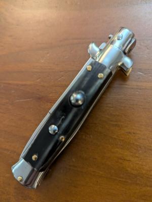 18CM-7 INCH PICKLOCK MADE IN MANIAGO ITALY BAYONET STILETTO IN BRAZILIAN HORN 