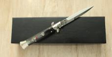 Latama Italy New 9-inch 5mm Picklock Brazilian Black & White Horn Auto Stiletto Latama Italy New 9-inch 5mm Picklock Brazilian Black & White Horn Auto Stiletto