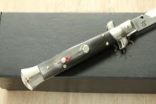 Latama Italy New 9-inch 5mm Picklock Brazilian Black & White Horn Auto Stiletto Latama Italy New 9-inch 5mm Picklock Brazilian Black & White Horn Auto Stiletto