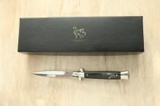 Latama Italy New 9-inch 5mm Picklock Brazilian Black & White Horn Auto Stiletto Latama Italy New 9-inch 5mm Picklock Brazilian Black & White Horn Auto Stiletto