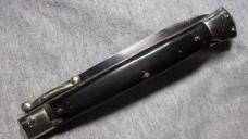 Sold 11" INOX Patent stamped 1960's Italian swing guard stiletto Sold 11" INOX Patent stamped 1960's Italian swing guard stiletto