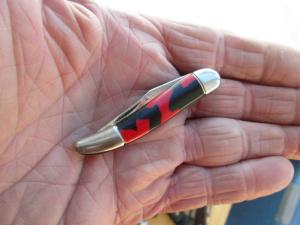 VTG Hammer Brand  IMPERIAL USA Small Tickler Toothpick Fish Knife RED/Black