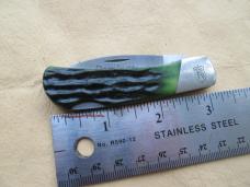 VTG REMINGTON USA R-53 Green Jigged Bone Lockback Knife VTG REMINGTON USA R-53 Green Jigged Bone Lockback Knife