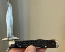 1975 Case XX Cheetah w/ Red/Brown Bone Jigged Handles &Saber Ground Blade. Nice! 1975 Case XX Cheetah w/ Red/Brown Bone Jigged Handles &Saber Ground Blade. Nice!