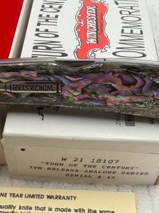 Winchester Vintage Abalone Turn Of Century Cartridge Series Limited Edition Lockback Winchester Vintage Abalone Turn Of Century Cartridge Series Limited Edition Lockback