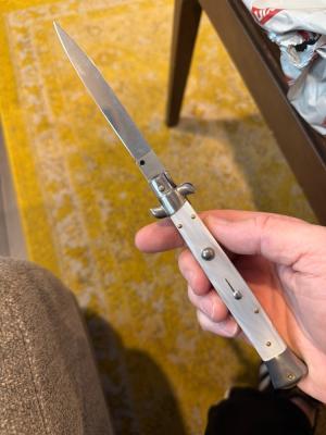 SALE!!!  Older 11” Frank B in White Pearlex