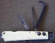 Antique & large Sheffield "RANDOLPH KNIFE" Horseman's Knife J. GIBBINS & SONS Ivory handles Antique & large Sheffield "RANDOLPH KNIFE" Horseman's Knife J. GIBBINS & SONS Ivory handles