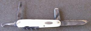Antique B.B. WELLS STRAND (LONDON) 6 bl. Pocket Knife ivory handles 4 3/8 closed Sheffield