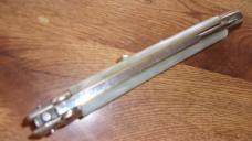 13-1/4 OA Italian Transition stiletto in pearl 13-1/4 OA Italian Transition stiletto in pearl