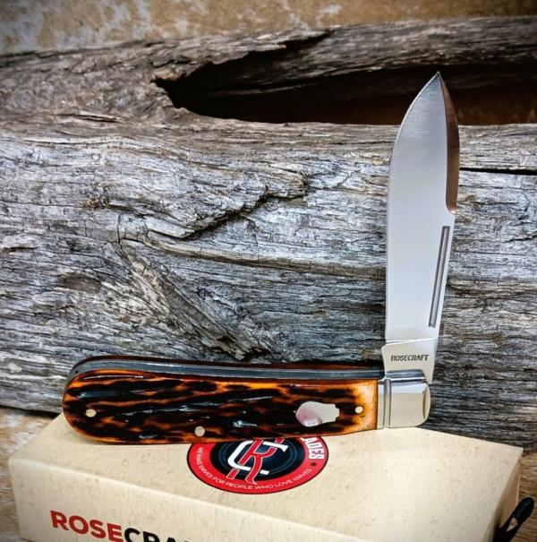 LAST ONE AVAILABLE! RoseCraft Blades Nolichucky Jack Dapper Jigged Bone RCT011-DJB 3" D2 Spear Point LAST ONE AVAILABLE! RoseCraft Blades Nolichucky Jack Dapper Jigged Bone RCT011-DJB 3" D2 Spear Point