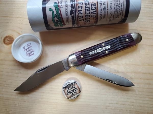 GEC Tidioute 541225 Jumbo Stockpen Jack - Purple Sage Jigged Bone GEC Tidioute 541225 Jumbo Stockpen Jack - Purple Sage Jigged Bone