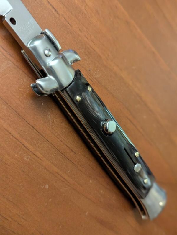 FRANK BELTRAME 23CM 9" BAYONET FLAT BUTTON STILETTO BUFFALO HORN...NEW FRANK BELTRAME 23CM 9" BAYONET FLAT BUTTON STILETTO BUFFALO HORN...NEW
