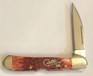 New In Original Box 2002 Cranberry Silver Script Large Copperlock with Wharncliffe Blade