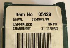 New In Original Box 2002 Cranberry Silver Script Large Copperlock with Wharncliffe Blade New In Original Box 2002 Cranberry Silver Script Large Copperlock with Wharncliffe Blade