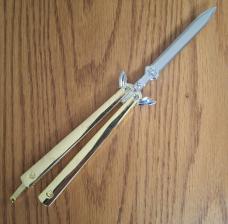 Rare Legend of Zelda Balisong Trainer Mint with Package 8.5" Rare Legend of Zelda Balisong Trainer Mint with Package 8.5"