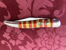Hammer Brand Candy Stripe toothpick switchblade. Hammer Brand Candy Stripe toothpick switchblade.