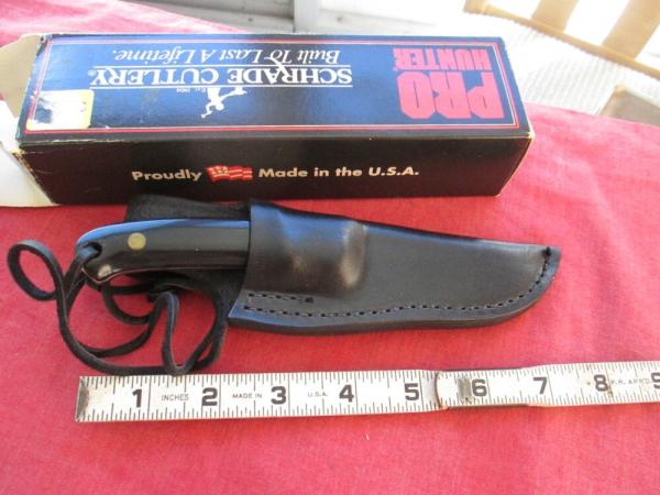VTG NOS NIB NEW SCHRADE USA PH2 Fixed Blade Knife & Sheath Original Box VTG NOS NIB NEW SCHRADE USA PH2 Fixed Blade Knife & Sheath Original Box