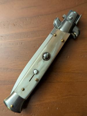 FRANK BELTRAME 23CM 9" DAGGER STILETTO FRENCH TIP COW HORN...NEW AND SNAPPY!
