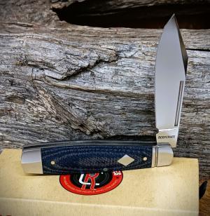 RoseCraft Blades Barren Fork Jack Blue Denim Micarta RCT031-BDM - 2.9" 14C28N Clip Point