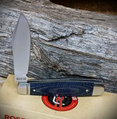 RoseCraft Blades Barren Fork Jack Blue Denim Micarta RCT031-BDM - 2.9" 14C28N Clip Point RoseCraft Blades Barren Fork Jack Blue Denim Micarta RCT031-BDM - 2.9" 14C28N Clip Point