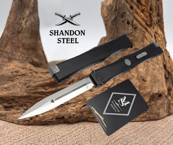 Microtech Marfione Select Nemesis IV Black Handle w/ Stonewash D/E M390MK 1152-10MS1 Microtech Marfione Select Nemesis IV Black Handle w/ Stonewash D/E M390MK 1152-10MS1