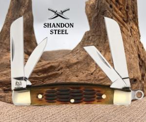 Rough Ryder Miniature Congress Pocket Knife Stainless Steel Blades Bone - RR930