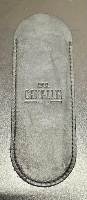 A.G.A. Campolin Italy Black Leather Pouch, Fits up to 11" Stilettos