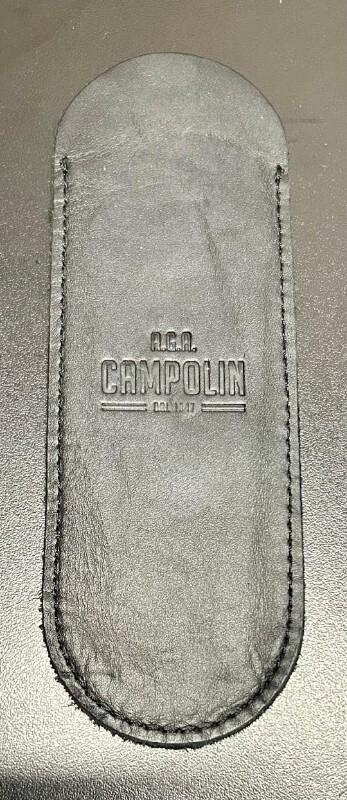 A.G.A. Campolin Italy Black Leather Pouch, Fits up to 11" Stilettos A.G.A. Campolin Italy Black Leather Pouch, Fits up to 11" Stilettos