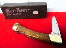 KABAR USA WOOD SCALES LOCKBACK IN KABAR IN BOX MODEL 1187 PRE-OWNED MINT KABAR USA WOOD SCALES LOCKBACK IN KABAR IN BOX MODEL 1187 PRE-OWNED MINT