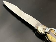 Rare HUBERTUS “Parakeet”Mammoth Ivory Handles Kris Sword Shape Blade “L Shape Lever” FAST 3-1/2 MINT Rare HUBERTUS “Parakeet”Mammoth Ivory Handles Kris Sword Shape Blade “L Shape Lever” FAST 3-1/2 MINT