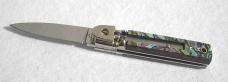 A.G.A. CAMPOLIN 6" BEAUTIFUL ABALONE SCALES AUTOMATIC LEVER LOCK MANIAGO ITALY A.G.A. CAMPOLIN 6" BEAUTIFUL ABALONE SCALES AUTOMATIC LEVER LOCK MANIAGO ITALY