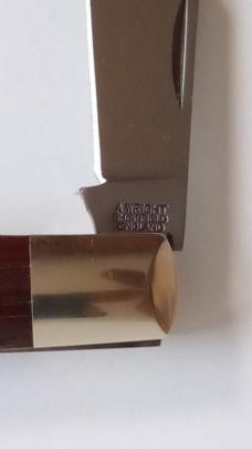 A. Wright Rosewood Clip Point Barlow Sheffield England New A. Wright Rosewood Clip Point Barlow Sheffield England New