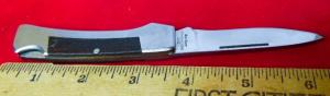 Vintage Ka-Bar Cleveland, Ohio 2792 Stainless-Wood Handle Folding Lockback Knife