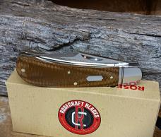 RoseCraft Blades Lanny's Clip Hatchie River Jack RCT033-LBM Light Brown Micarta 14C28N Stainless RoseCraft Blades Lanny's Clip Hatchie River Jack RCT033-LBM Light Brown Micarta 14C28N Stainless
