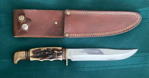 Edge Mark Gold Line Solingen Germany 20495 Stag Handled Knife Edge Mark Gold Line Solingen Germany 20495 Stag Handled Knife