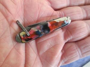 Tiny 2" USA MADE END OF DAYS Easy Open EO Knife w/ bail