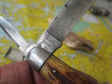 VTG ROBESON SHUREDGE ROCHESTER Jigged Worm Groove Bone Tear drop Knife 62229-1-4 VTG ROBESON SHUREDGE ROCHESTER Jigged Worm Groove Bone Tear drop Knife 62229-1-4