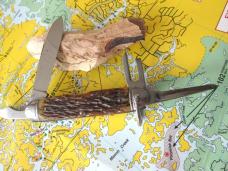 VTG CAMILLUS CUTLERY CO CAMILLUS NY USA 4 Line Stamp Jigged Bone Camp Scout Utility Knife VTG CAMILLUS CUTLERY CO CAMILLUS NY USA 4 Line Stamp Jigged Bone Camp Scout Utility Knife