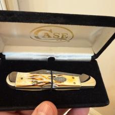 1999 Case XX Beautiful burnt white bone mini copperlock w/original box, clamshell, and papers. Mint!