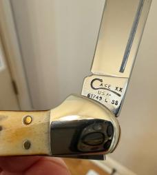 1999 Case XX Beautiful burnt white bone mini copperlock w/original box, clamshell, and papers. Mint!