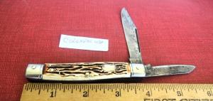 VINTAGE COLONIAL PROV. USA APPROX 3-3/4" JACK KNIFE USED CARBON STEEL WITH EDGE