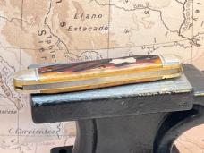GEC Great Eastern Cutlery 66 Northfield Lil Cowboy 661225 Amber Worm Groove Bone GEC Great Eastern Cutlery 66 Northfield Lil Cowboy 661225 Amber Worm Groove Bone
