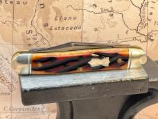 GEC Great Eastern Cutlery 66 Northfield Lil Cowboy 661225 Amber Worm Groove Bone GEC Great Eastern Cutlery 66 Northfield Lil Cowboy 661225 Amber Worm Groove Bone