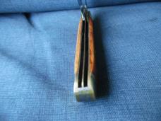 VINTAGE 4-1/8" SCHRADE+USA LTD WOOD SCALE TRAPPER PRE OWNED VERY NICE VINTAGE 4-1/8" SCHRADE+USA LTD WOOD SCALE TRAPPER PRE OWNED VERY NICE