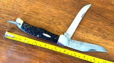 Kabar Large Two Blade Folding Hunter With D-Ring Vintage Kabar Large Two Blade Folding Hunter With D-Ring Vintage