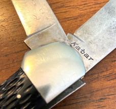 Kabar Large Two Blade Folding Hunter With D-Ring Vintage Kabar Large Two Blade Folding Hunter With D-Ring Vintage